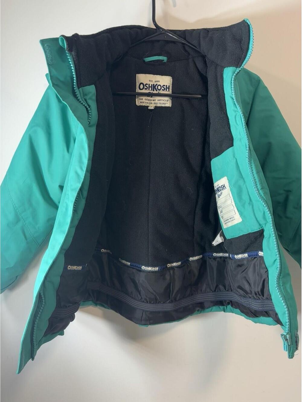 OshKosh B’gosh boys Winter Jacket Teal Size 8 - Picture 9 of 12